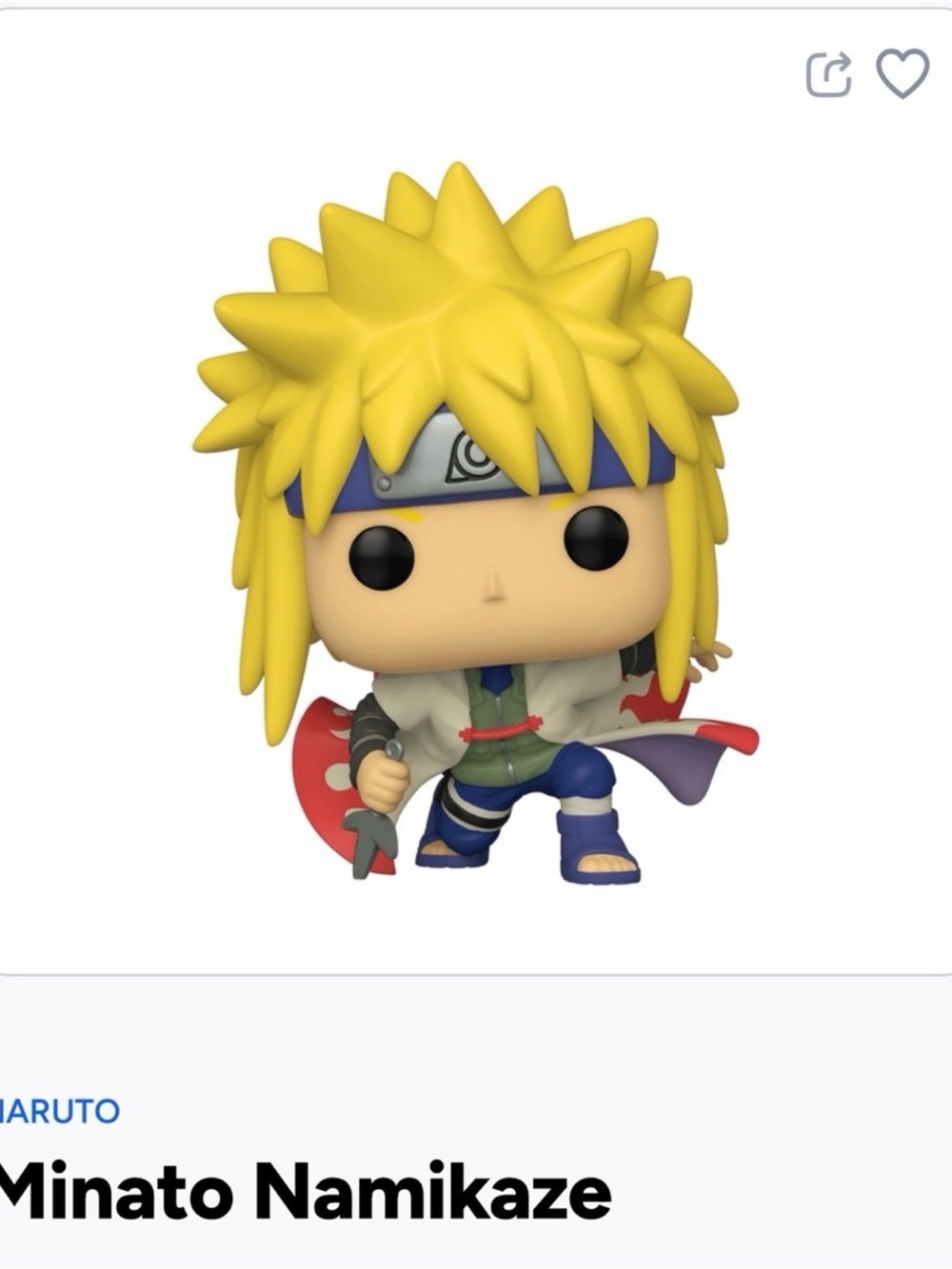 Minato Namikaze Funko Pop! Vinyl Figure - Yellow-935